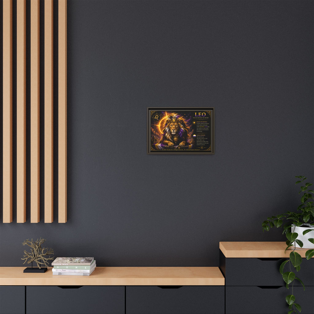Pride of Birth™ LEO  The Sun Beyond the Binary  Framed Matte Canvas Wall Art