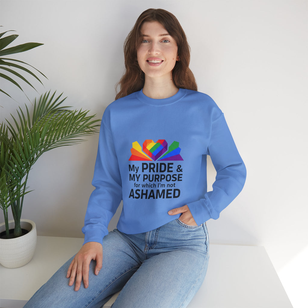 My Pride & My Purpose™ Heavy Blend Crewneck Sweatshirt | LGBTQ+ Pride