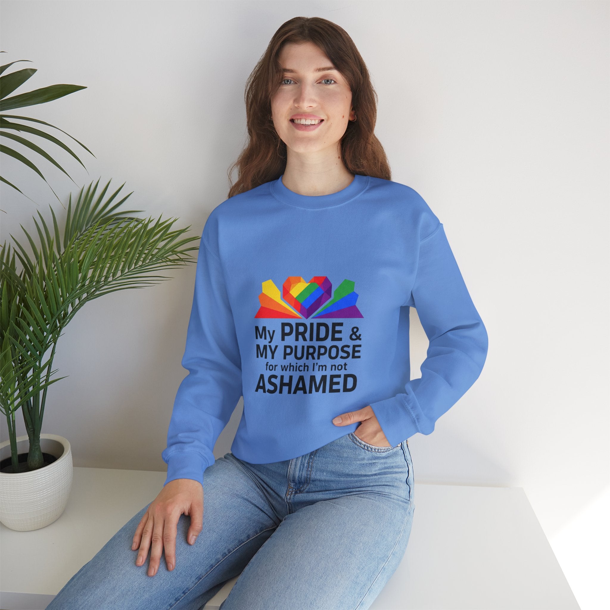 My Pride & My Purpose™ Heavy Blend Crewneck Sweatshirt | LGBTQ+ Pride