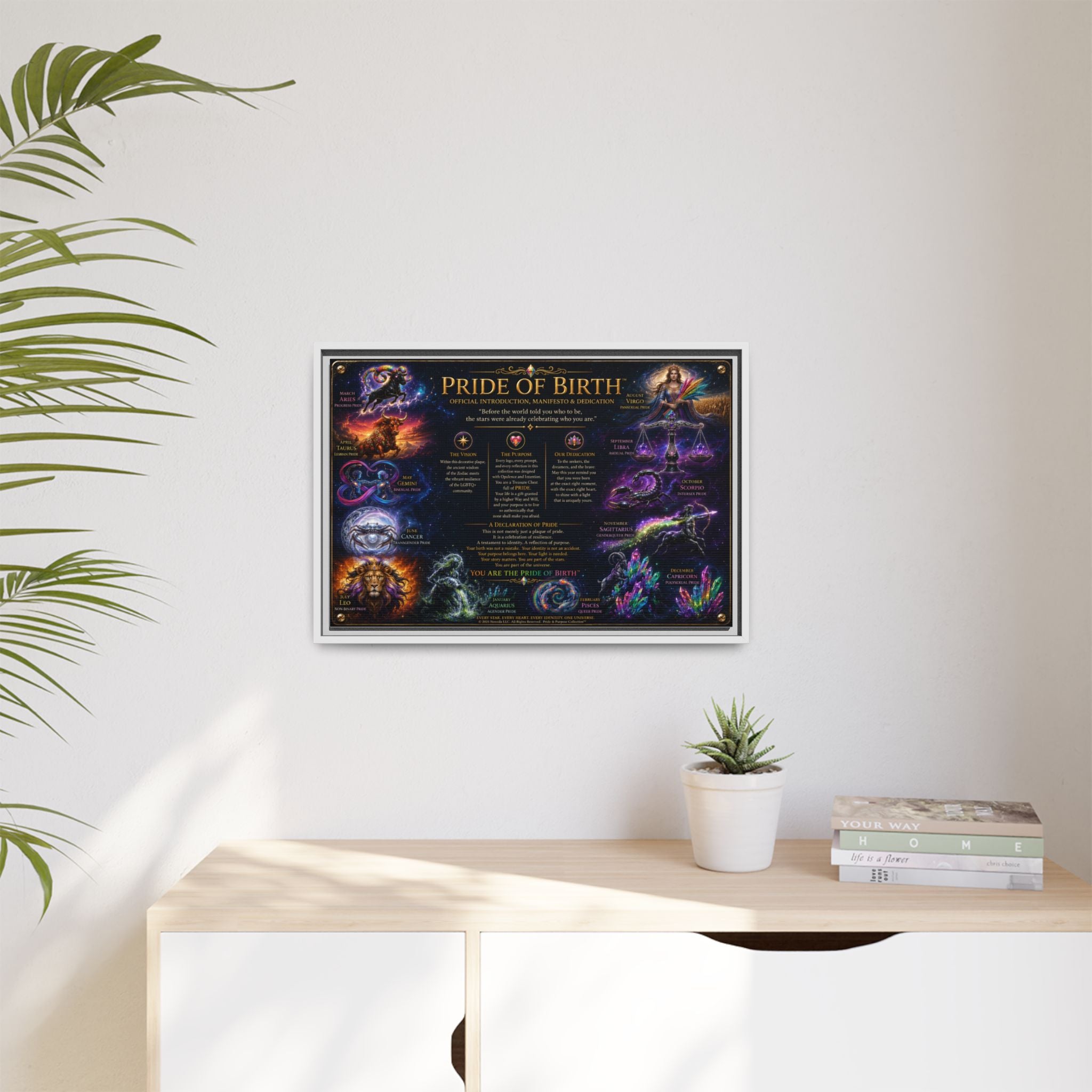 "Pride of Birth™ – Signature Legacy Canvas"™  Matte Canvas Framed Art