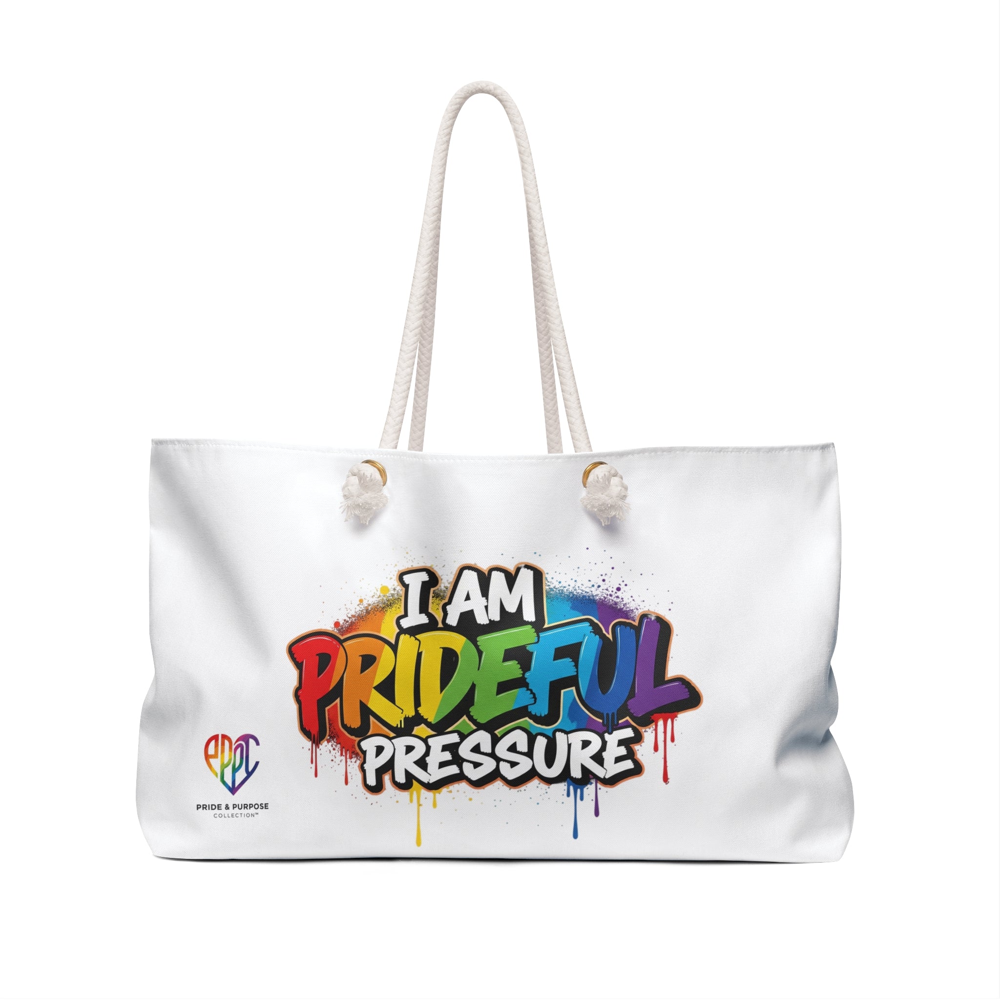 I Am Prideful Pressure™ Premium Weekender Tote Bag | LGBTQ+ Pride