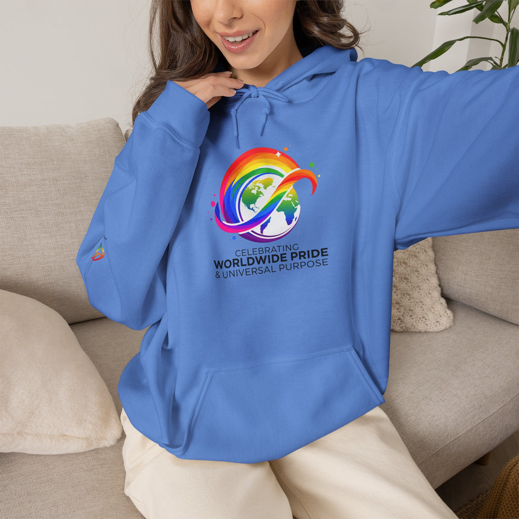 Celebrating Worldwide Pride & Universal Purpose™ Heavy Blend Hoodie | Pride Affirmation