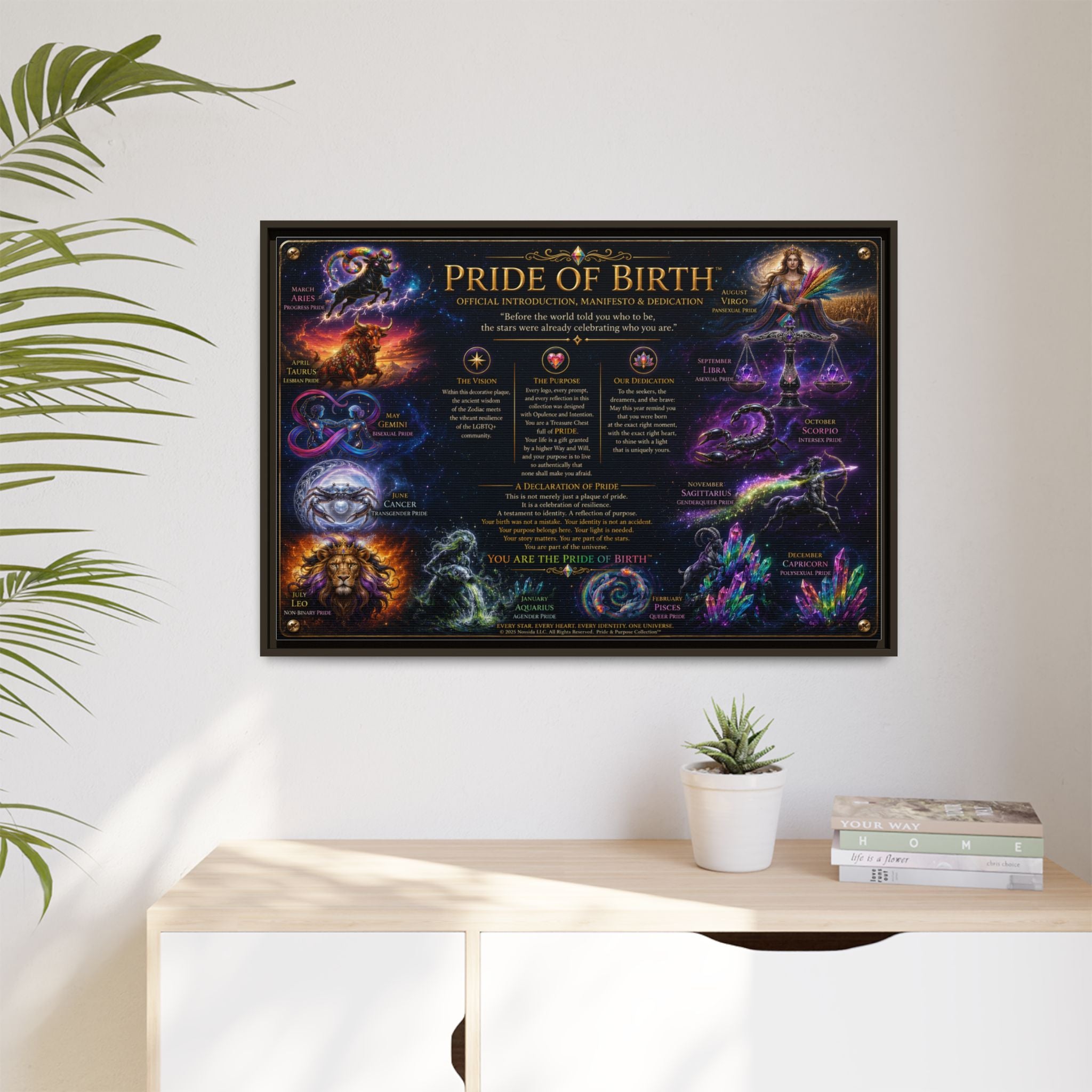 "Pride of Birth™ – Signature Legacy Canvas"™  Matte Canvas Framed Art