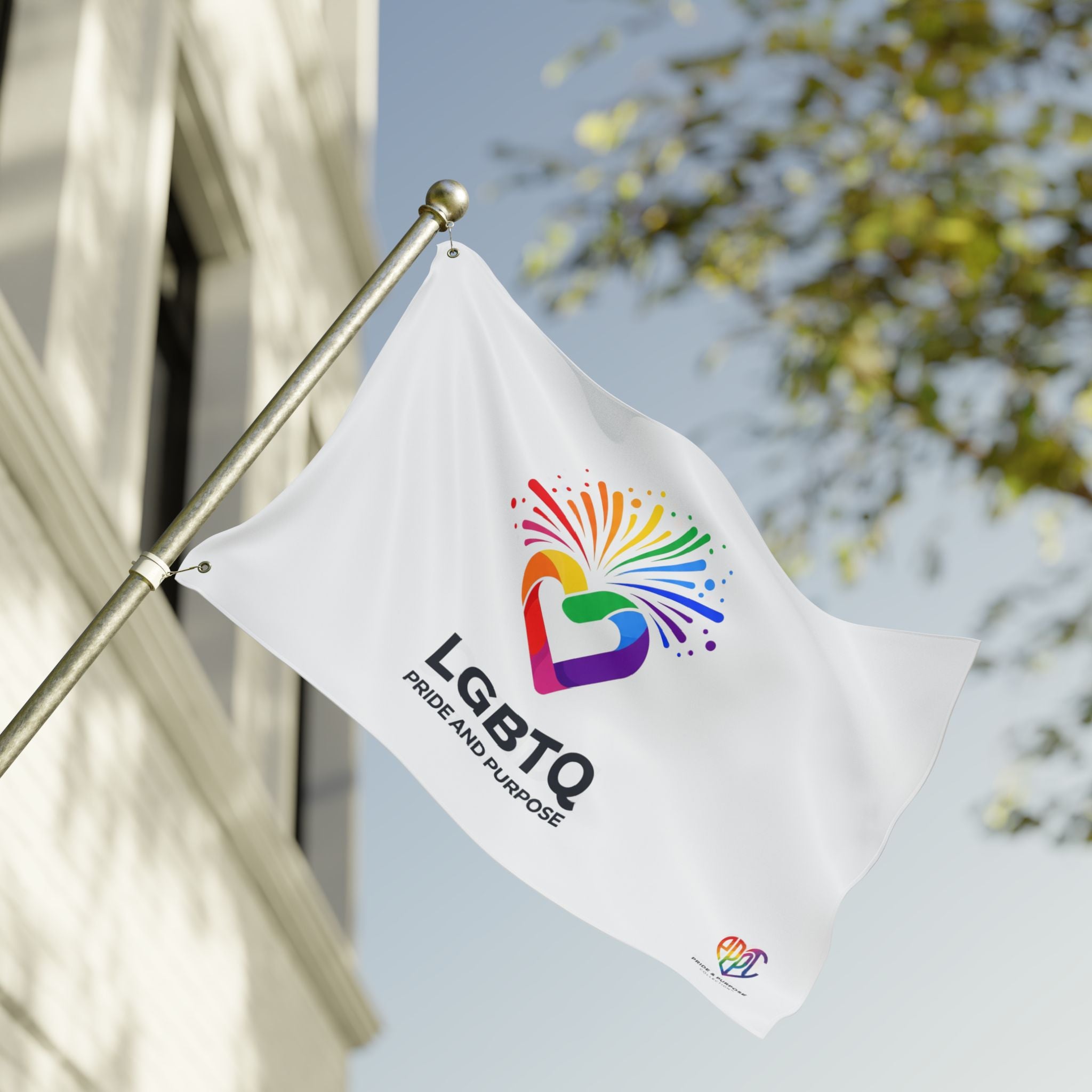 LGBTQ Pride and Purpose™ Premium Double Sided House Flag