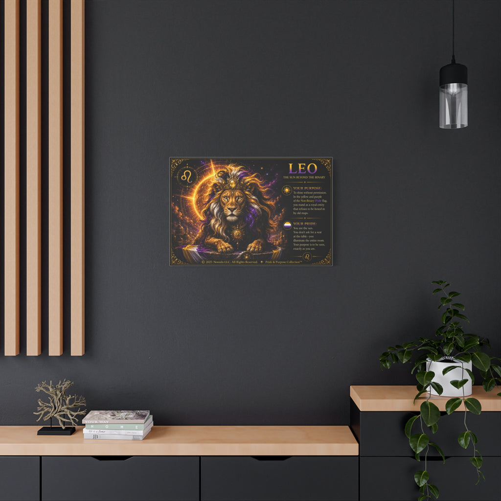 Pride of Birth™ LEO  The Sun Beyond the Binary Matte Canvas Print Wall Art