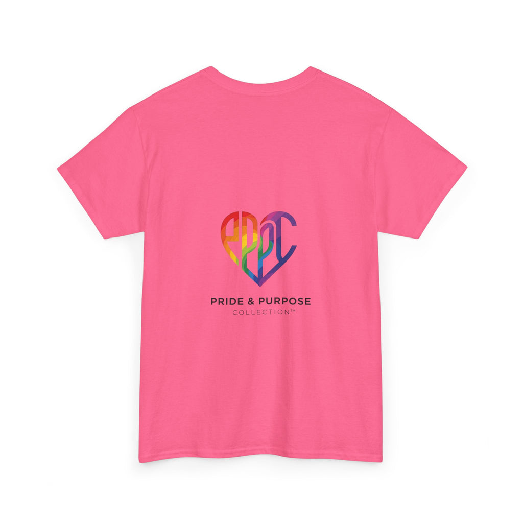 My Pride & My Purpose™ Phoenix Heart Heavy Cotton T-Shirt | LGBTQ+ Pride