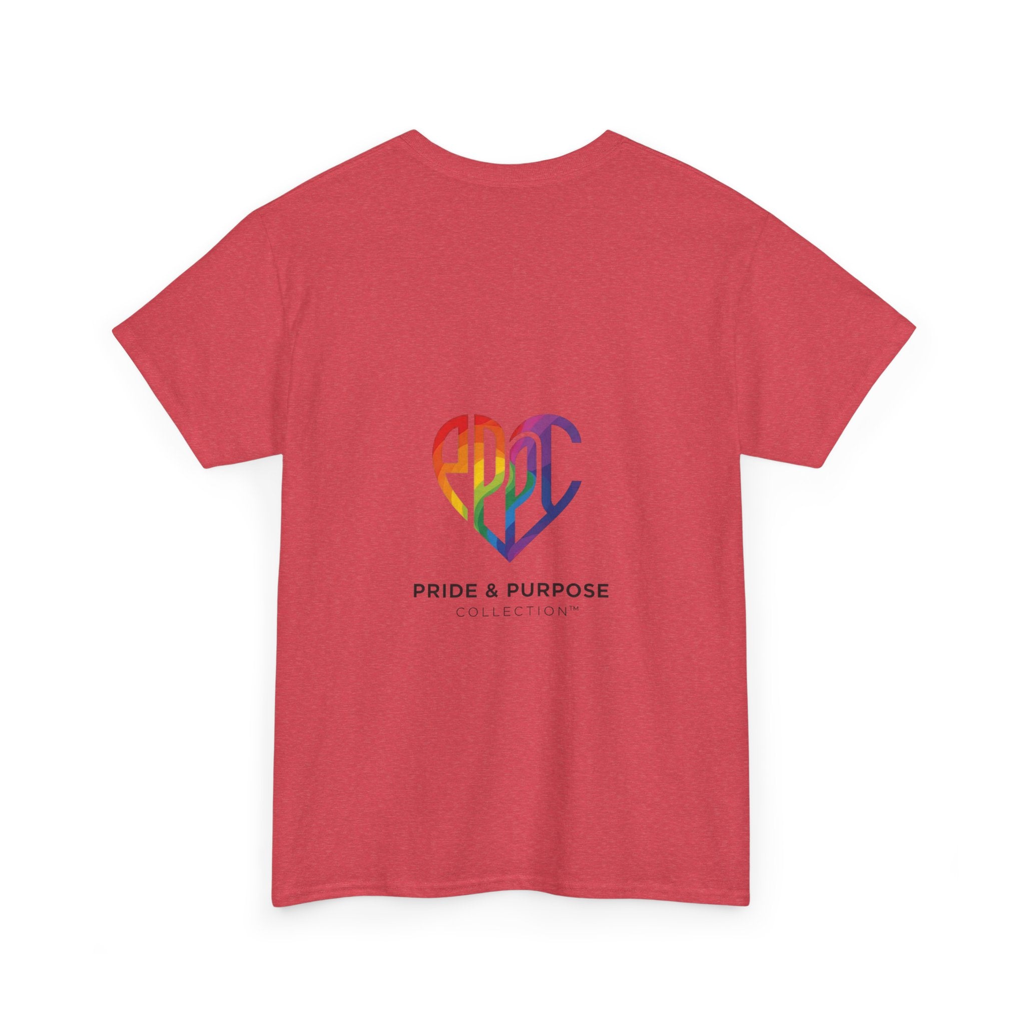 My Pride & My Purpose™ Phoenix Heart Heavy Cotton T-Shirt | LGBTQ+ Pride