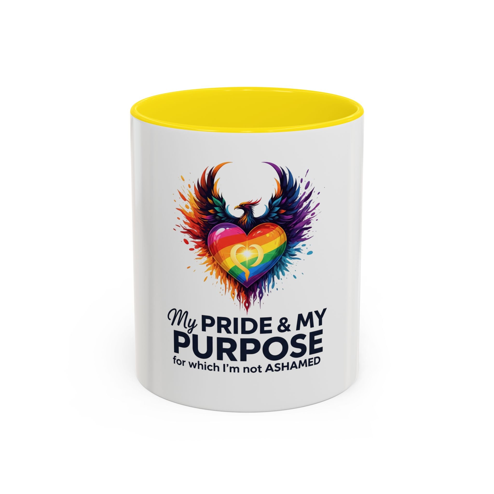 My Pride & My Purpose™ Premium Accent Coffee Mug | LGBTQ+ Pride Drinkware