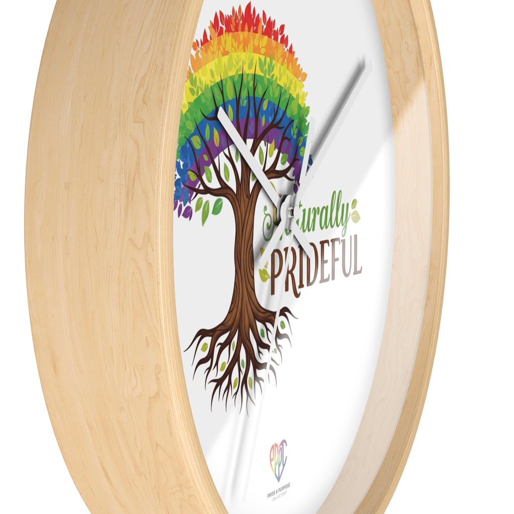 Naturally Prideful™ Rainbow Tree Inspirational Wall Clock