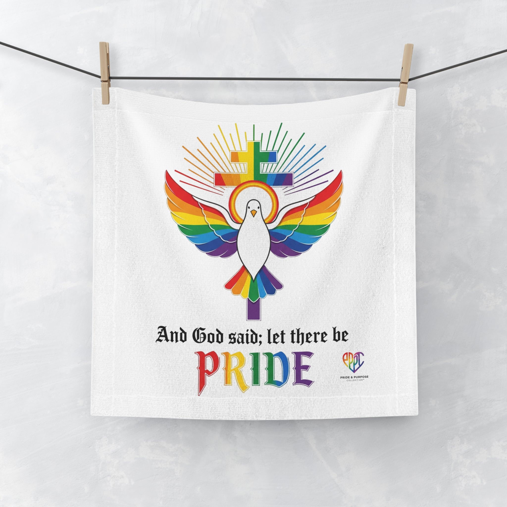 And God Said; Let There Be Pride™ Premium Face Towel