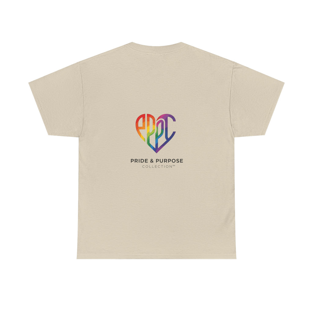 My Pride & My Purpose™ Phoenix Heart Heavy Cotton T-Shirt | LGBTQ+ Pride