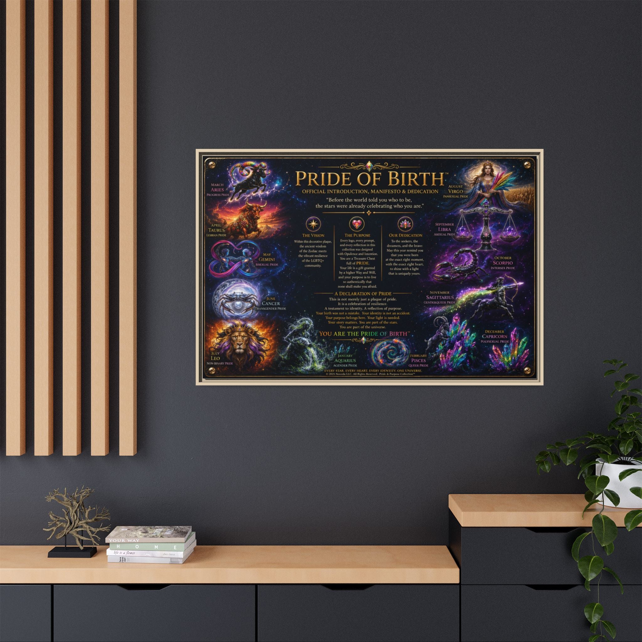 "Pride of Birth™ – Signature Legacy Canvas"™  Matte Canvas Framed Art