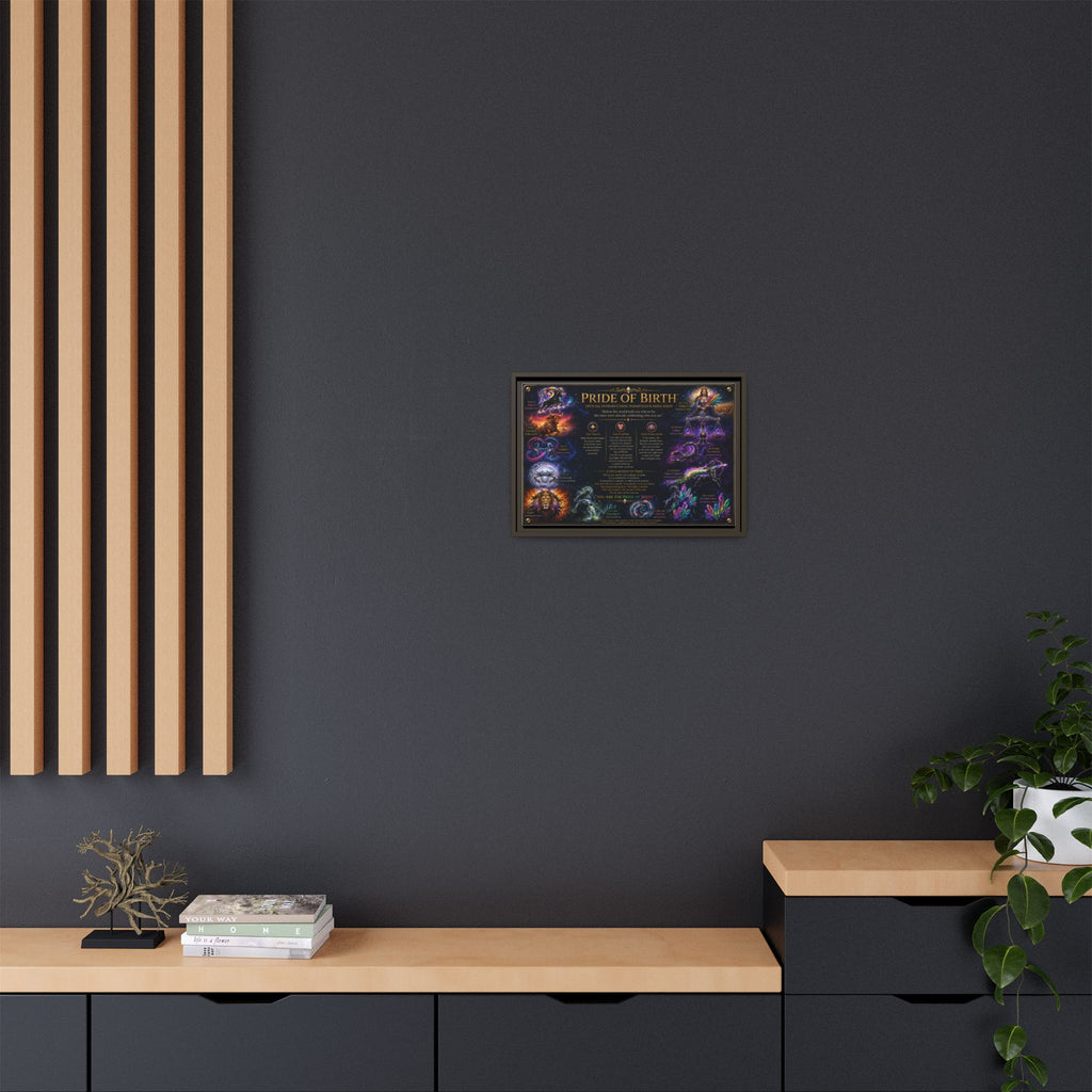 "Pride of Birth™ – Signature Legacy Canvas"™  Matte Canvas Framed Art
