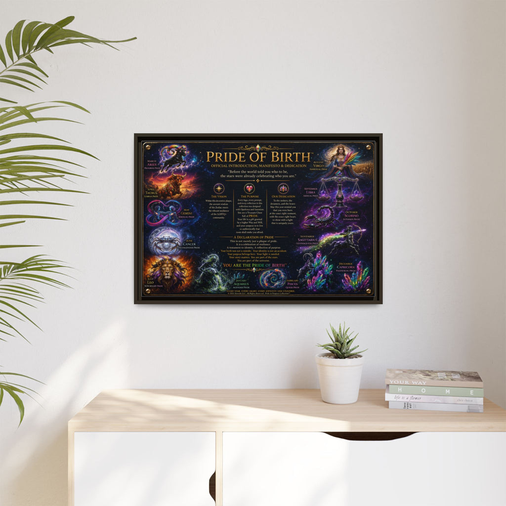 "Pride of Birth™ – Signature Legacy Canvas"™  Matte Canvas Framed Art
