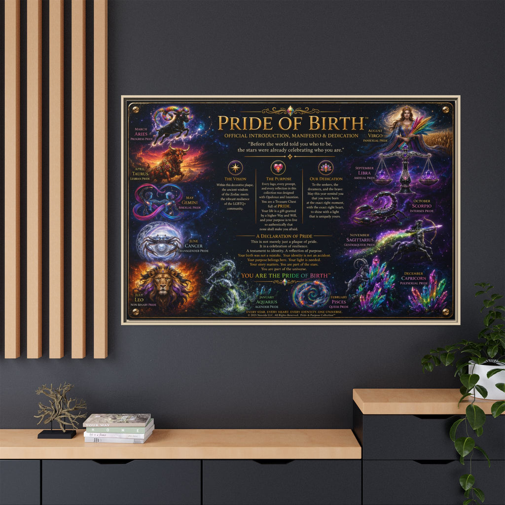 "Pride of Birth™ – Signature Legacy Canvas"™  Matte Canvas Framed Art