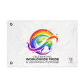 Celebrating Worldwide Pride & Universal Purpose™ Premium House Flag | Pride Affirmation