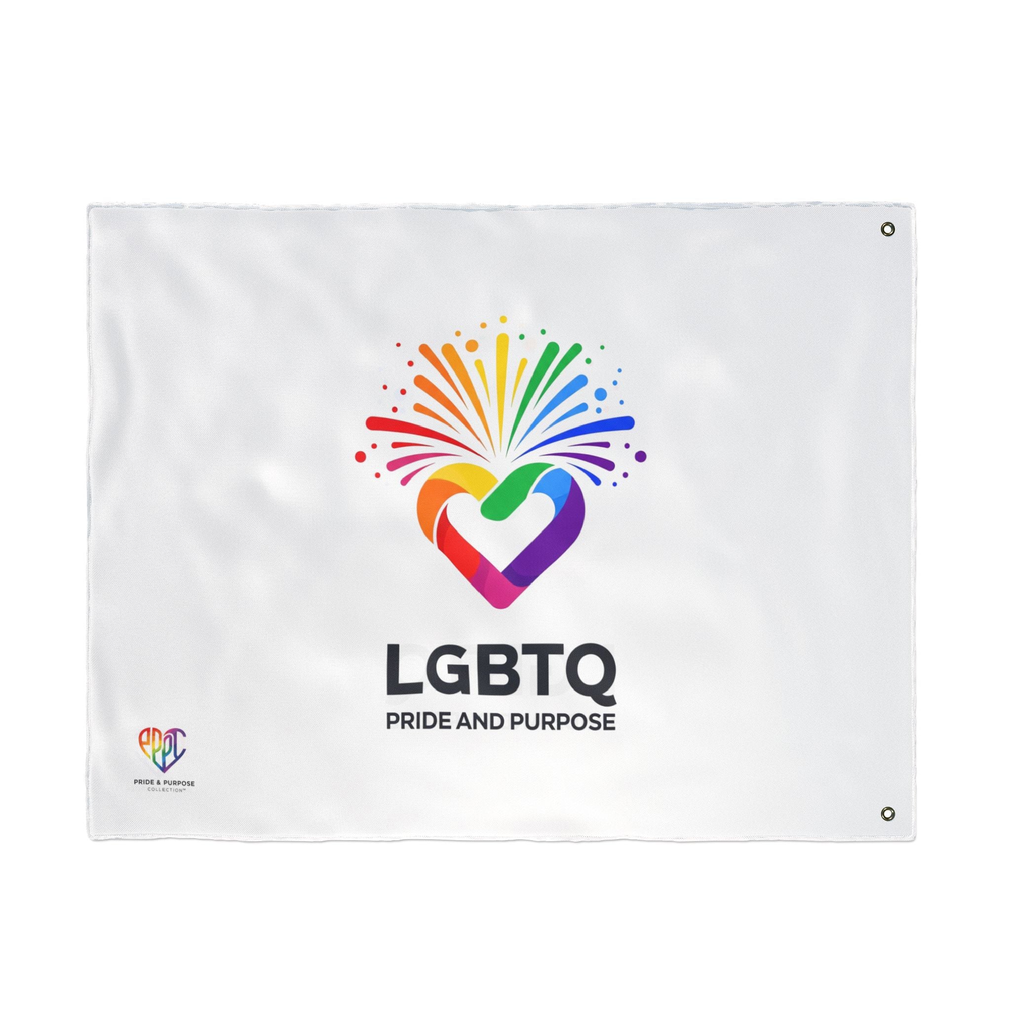 LGBTQ Pride and Purpose™ Premium Double Sided House Flag