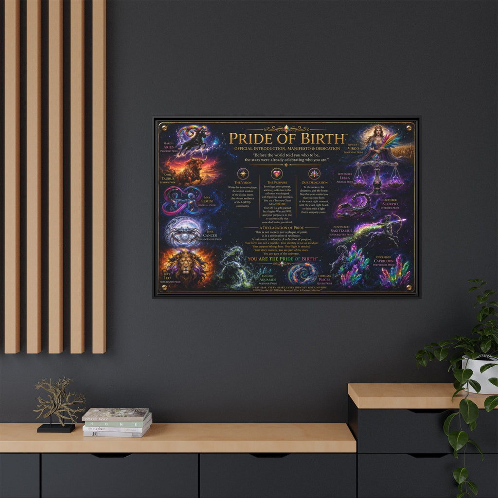"Pride of Birth™ – Signature Legacy Canvas"™  Matte Canvas Framed Art