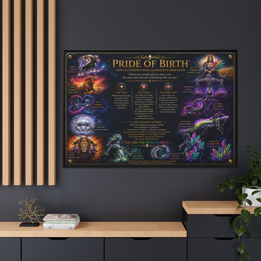 "Pride of Birth™ – Signature Legacy Canvas"™  Matte Canvas Framed Art