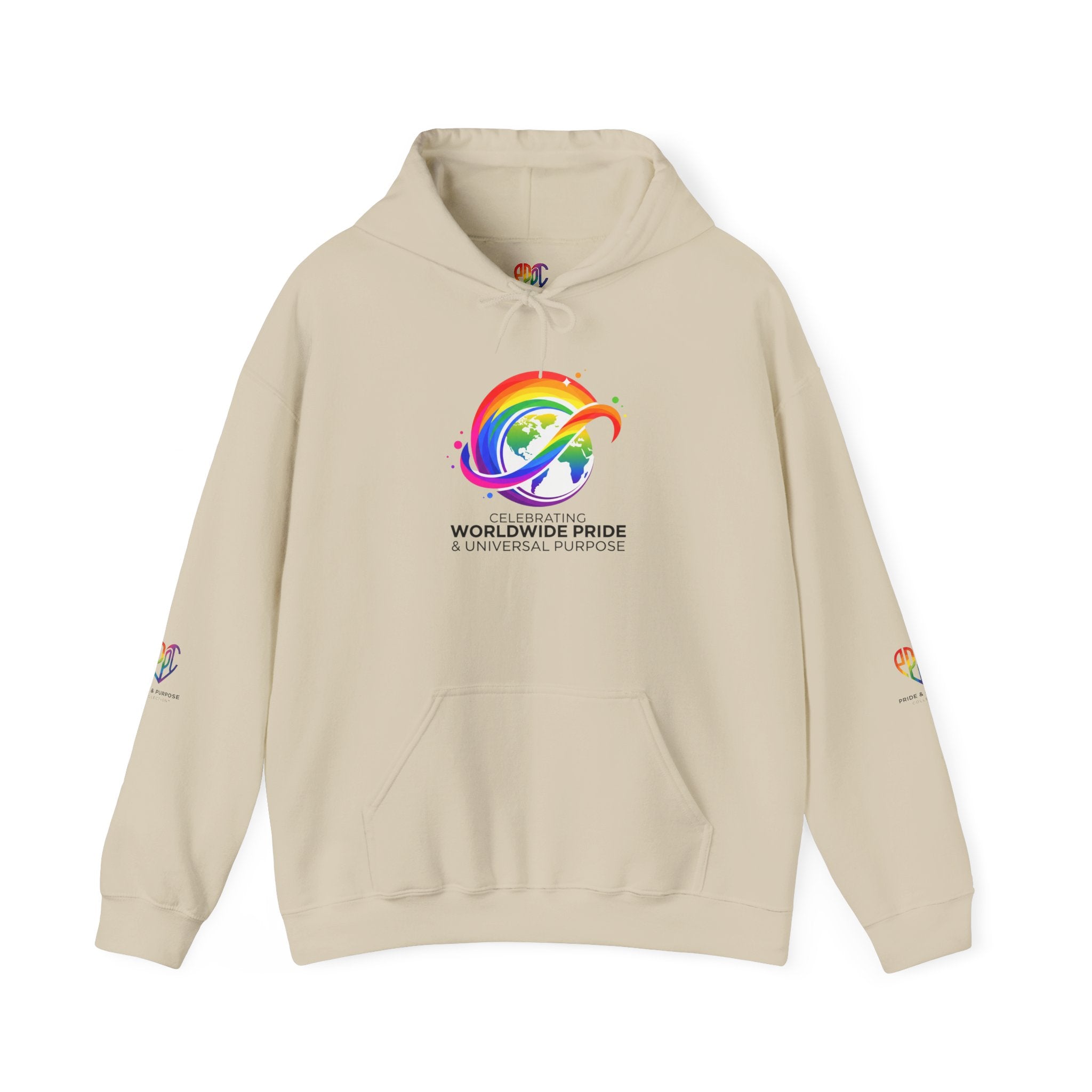 Celebrating Worldwide Pride & Universal Purpose™ Heavy Blend Hoodie | Pride Affirmation