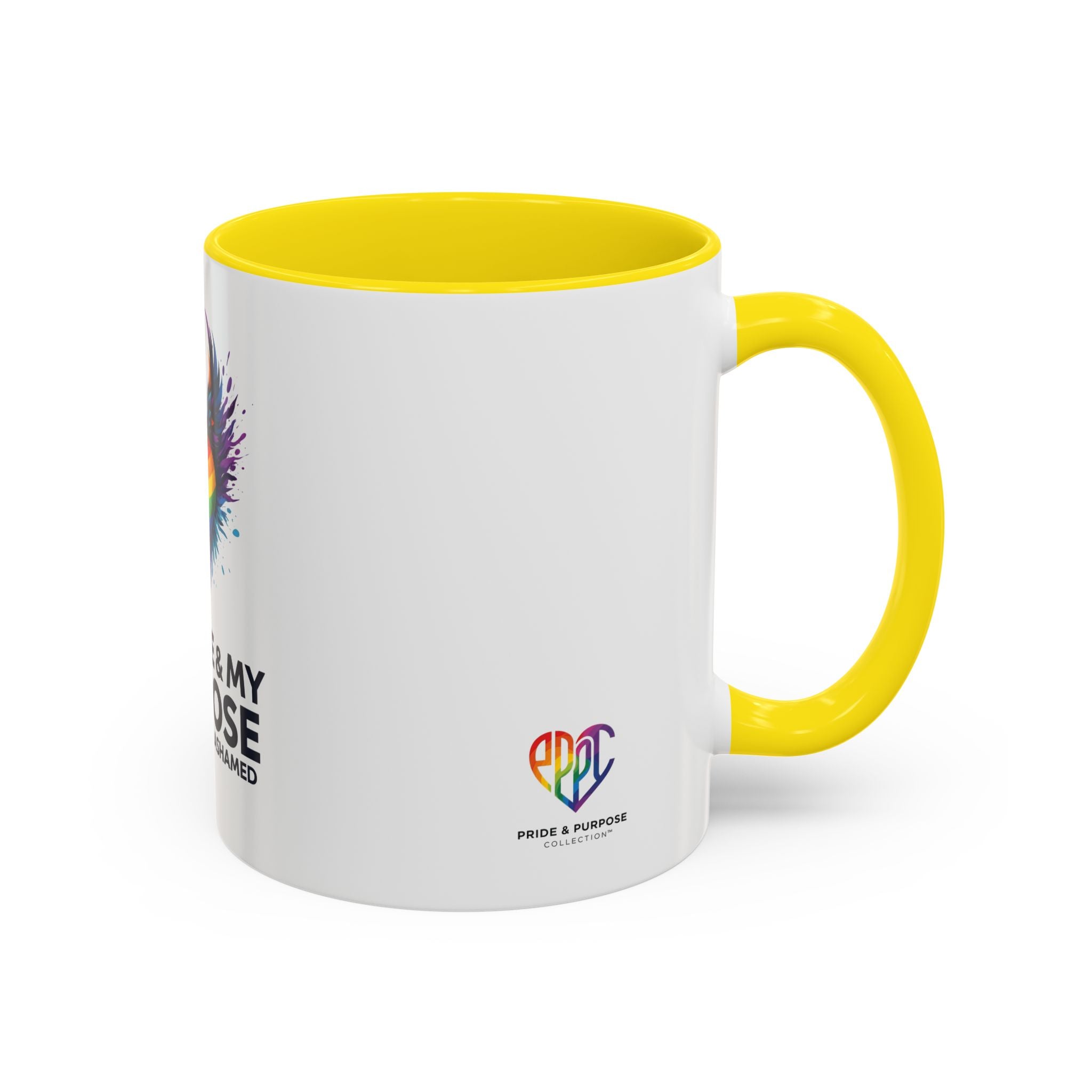 My Pride & My Purpose™ Premium Accent Coffee Mug | LGBTQ+ Pride Drinkware