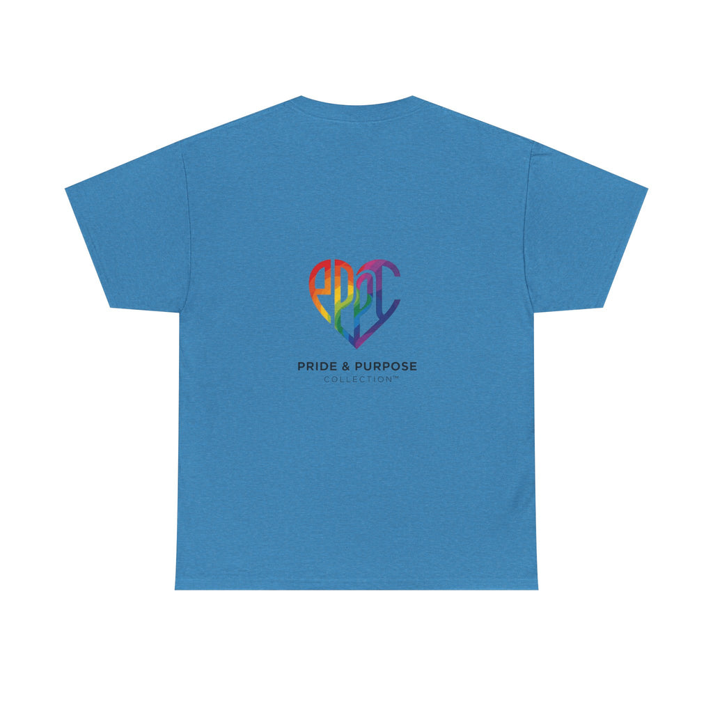 My Pride & My Purpose™ Phoenix Heart Heavy Cotton T-Shirt | LGBTQ+ Pride