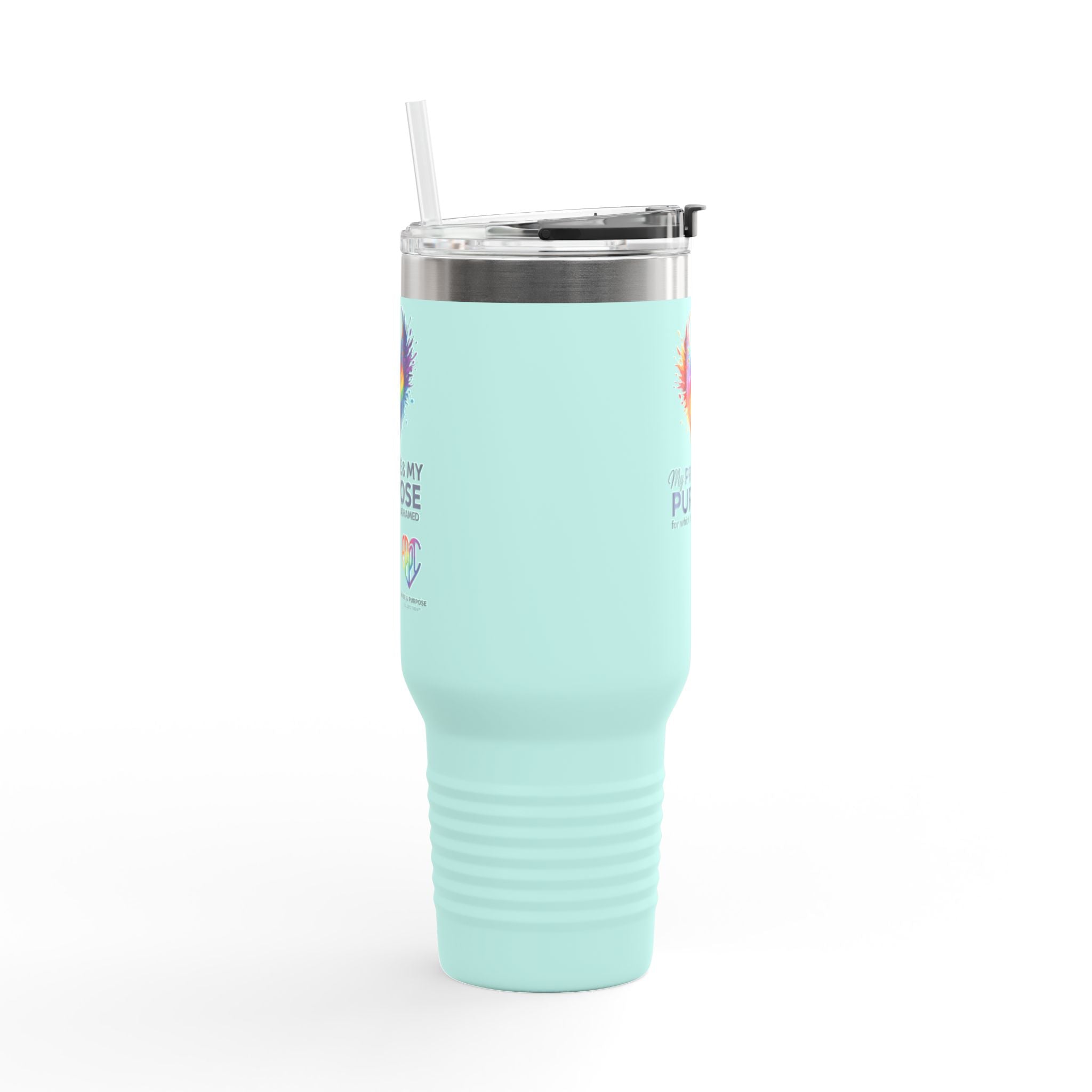 My Pride & My Purpose™ 40oz Insulated Travel Mug with Handle | LGBTQ+ Pride