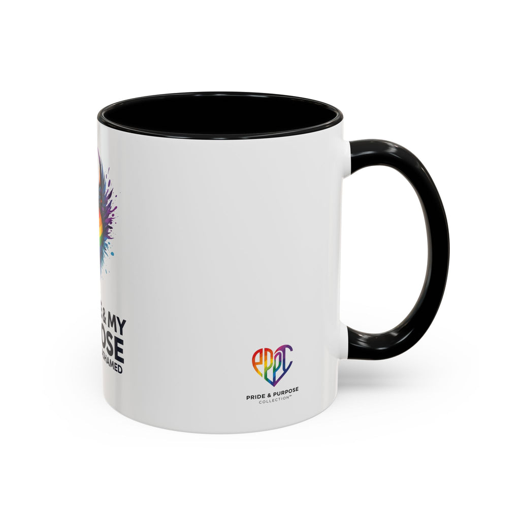 My Pride & My Purpose™ Premium Accent Coffee Mug | LGBTQ+ Pride Drinkware