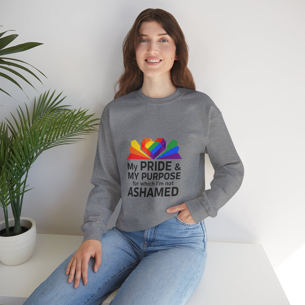 My Pride & My Purpose™ Heavy Blend Crewneck Sweatshirt | LGBTQ+ Pride