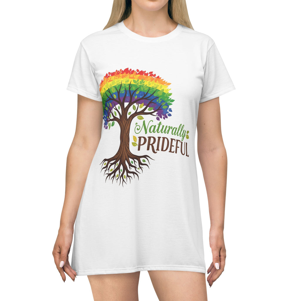 Naturally Prideful™ Premium T-Shirt Dress | Pride Affirmation