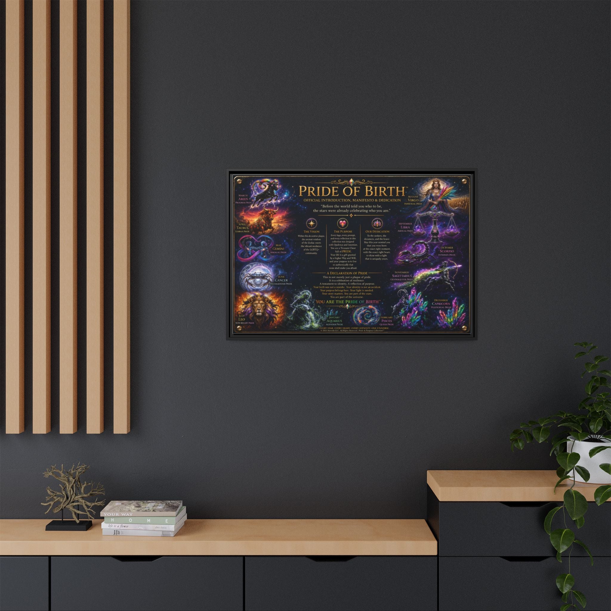 "Pride of Birth™ – Signature Legacy Canvas"™  Matte Canvas Framed Art