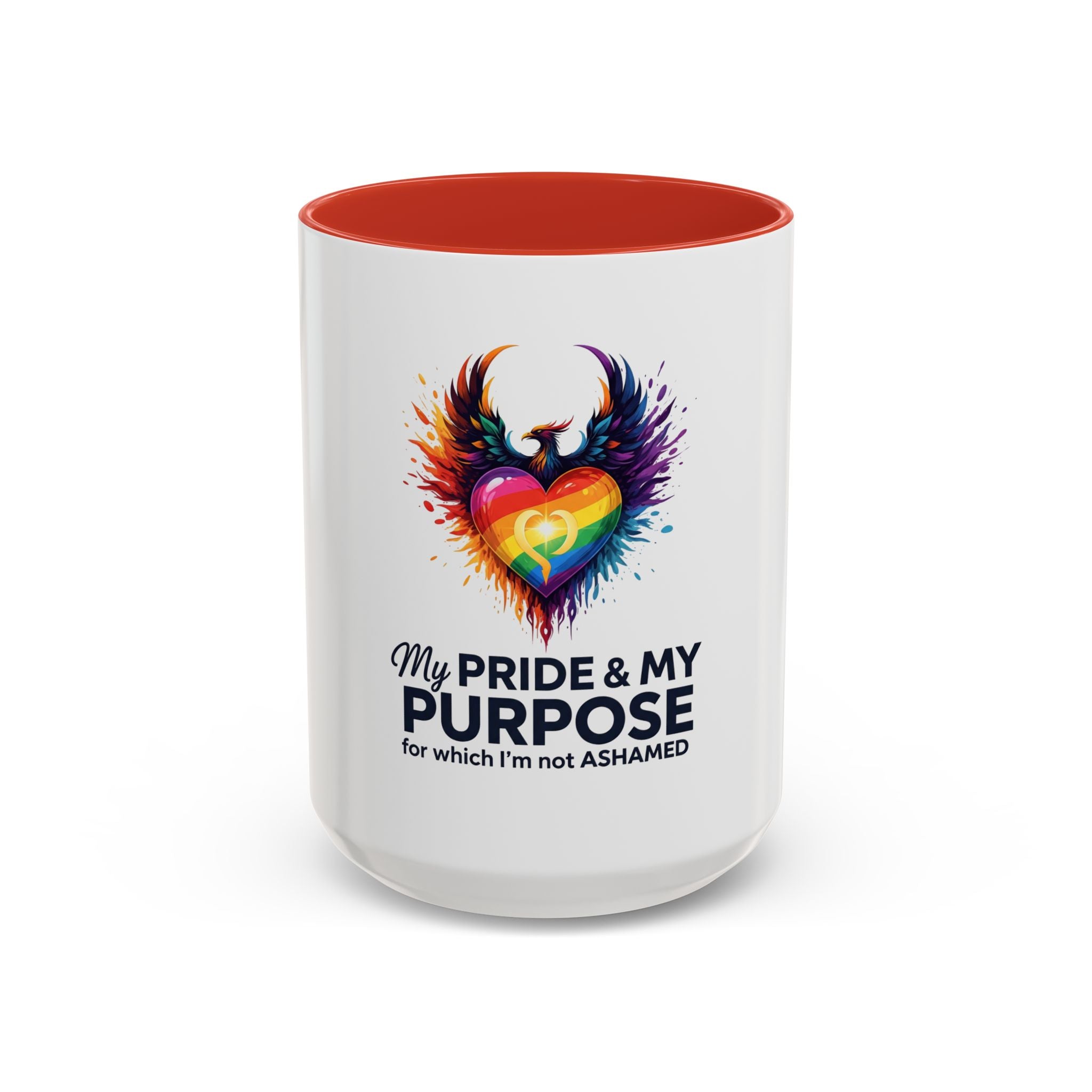 My Pride & My Purpose™ Premium Accent Coffee Mug | LGBTQ+ Pride Drinkware