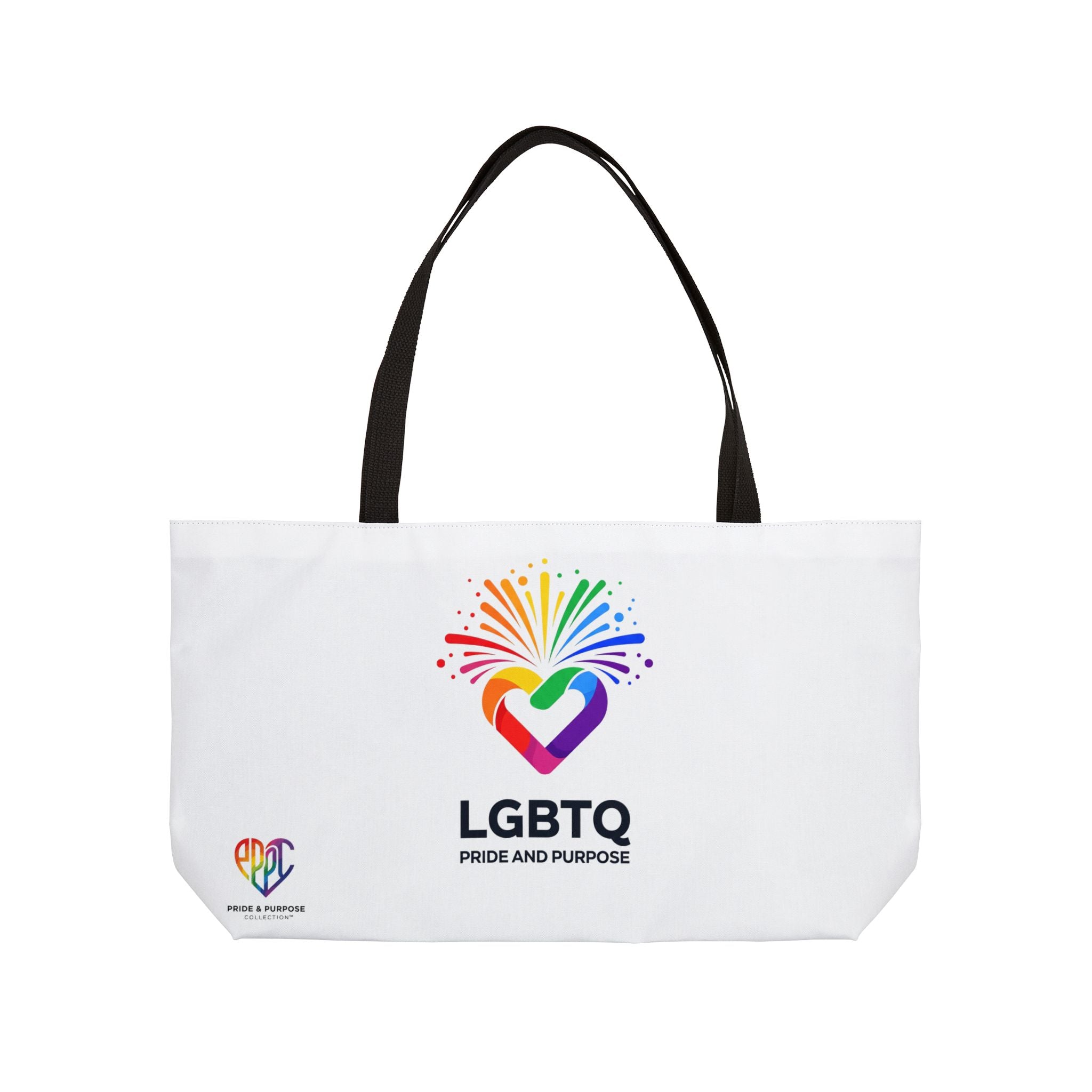 LGBTQ+ Pride & Purpose Fireworks Heart Premium Oversized Tote Bag