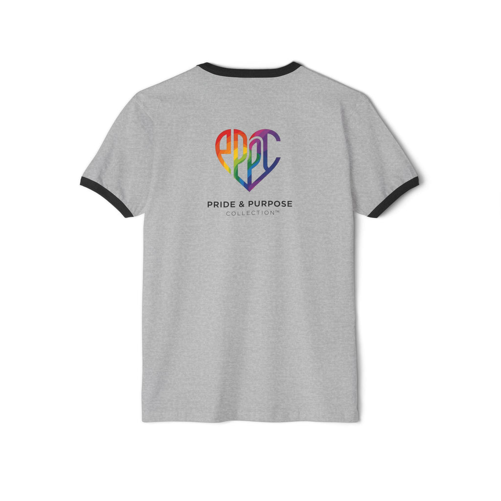 My Pride & My Purpose™ Unisex Premium Ringer T-Shirt | LGBTQ+ Pride Apparel