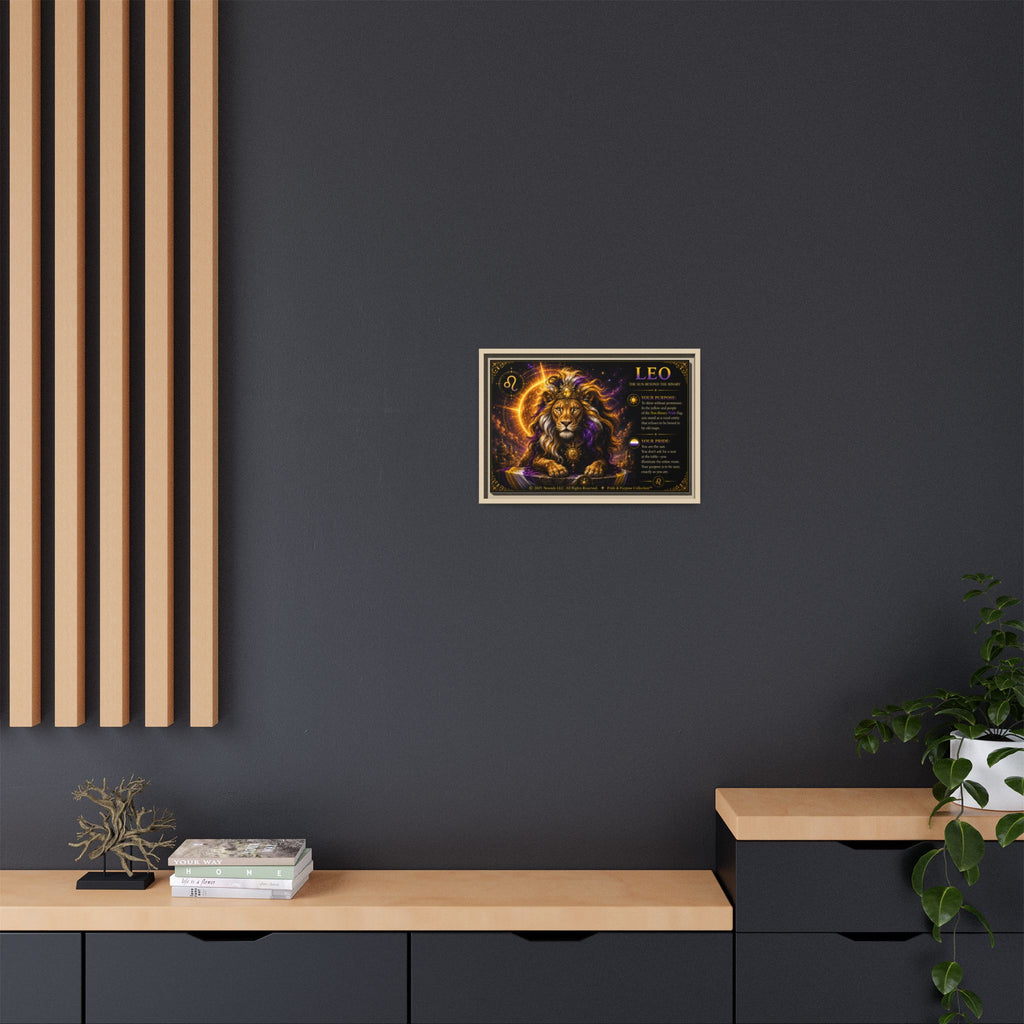 Pride of Birth™ LEO  The Sun Beyond the Binary  Framed Matte Canvas Wall Art