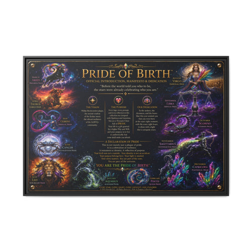 "Pride of Birth™ – Signature Legacy Canvas"™  Matte Canvas Framed Art