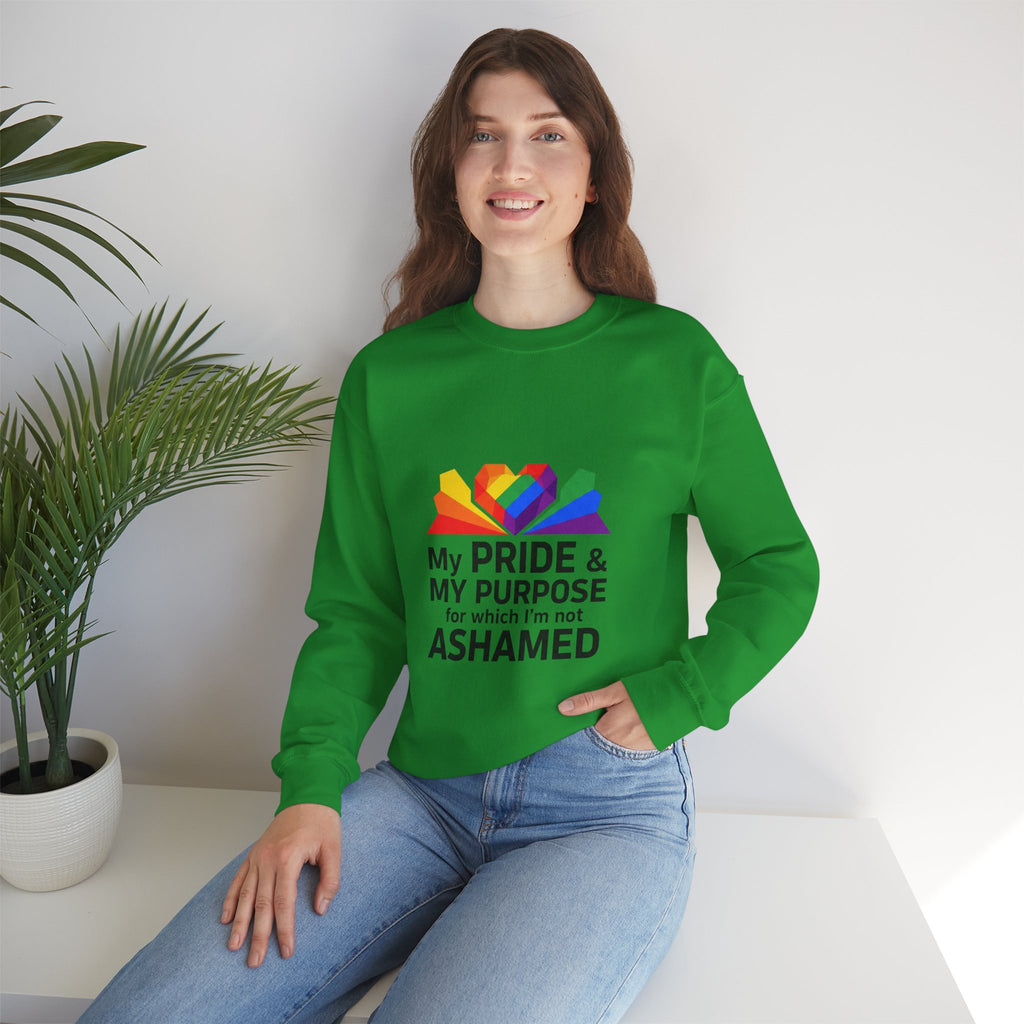 My Pride & My Purpose™ Heavy Blend Crewneck Sweatshirt | LGBTQ+ Pride