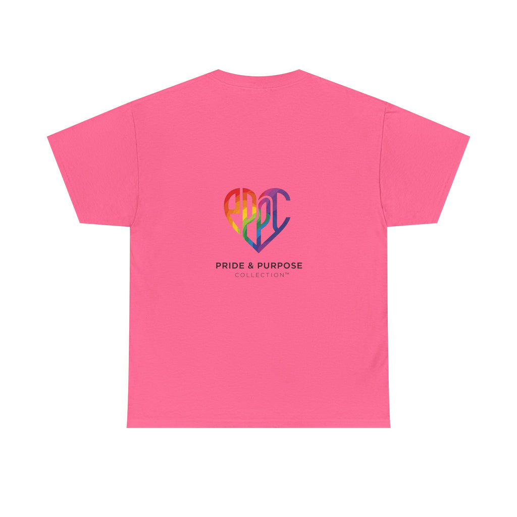 My Pride & My Purpose™ Phoenix Heart Heavy Cotton T-Shirt | LGBTQ+ Pride