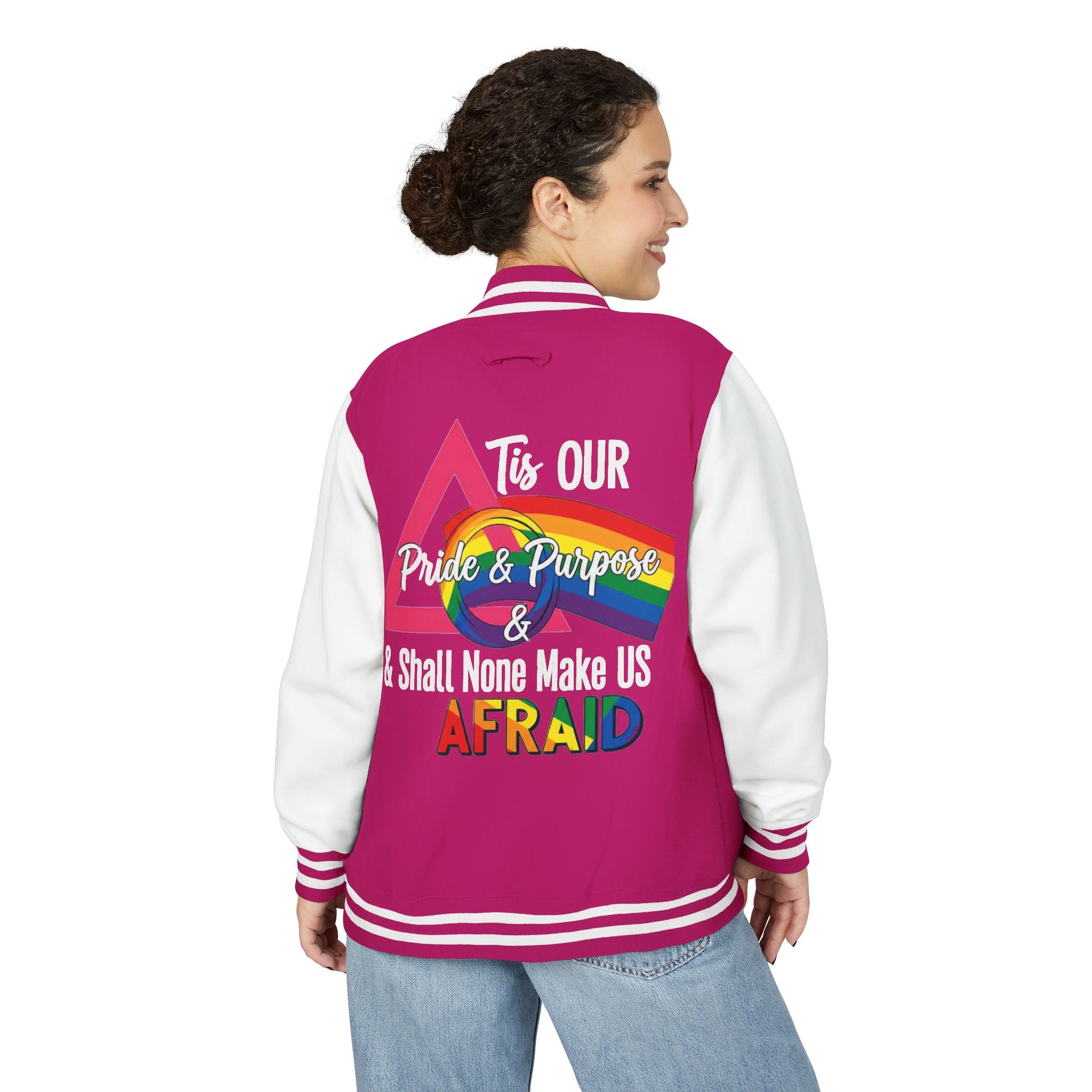 'Tis Our Pride & Purpose™ & Shall None Make Us Afraid™ Premium Varsity Jacket