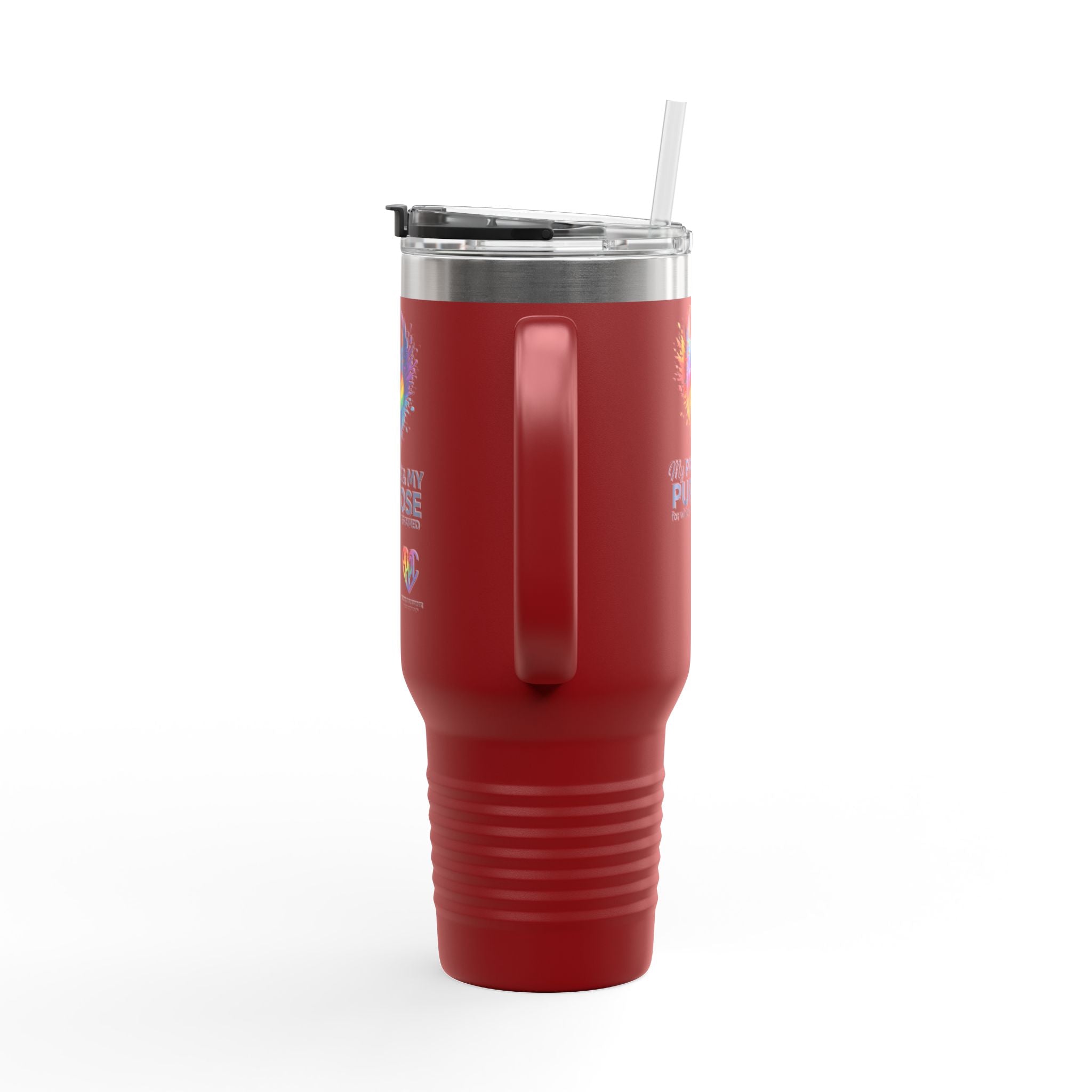 My Pride & My Purpose™ 40oz Insulated Travel Mug with Handle | LGBTQ+ Pride