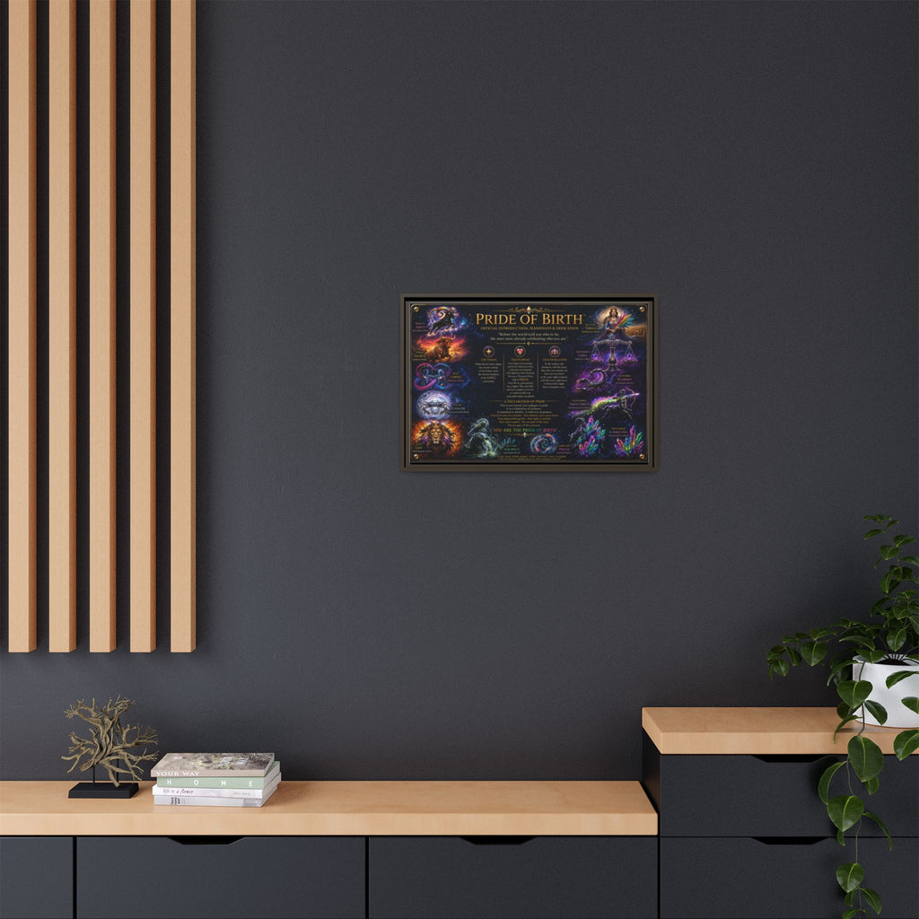 "Pride of Birth™ – Signature Legacy Canvas"™  Matte Canvas Framed Art