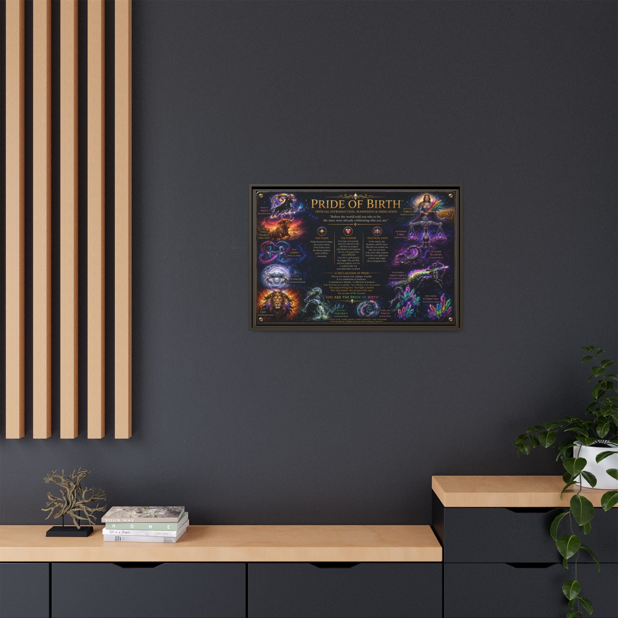 "Pride of Birth™ – Signature Legacy Canvas"™  Matte Canvas Framed Art