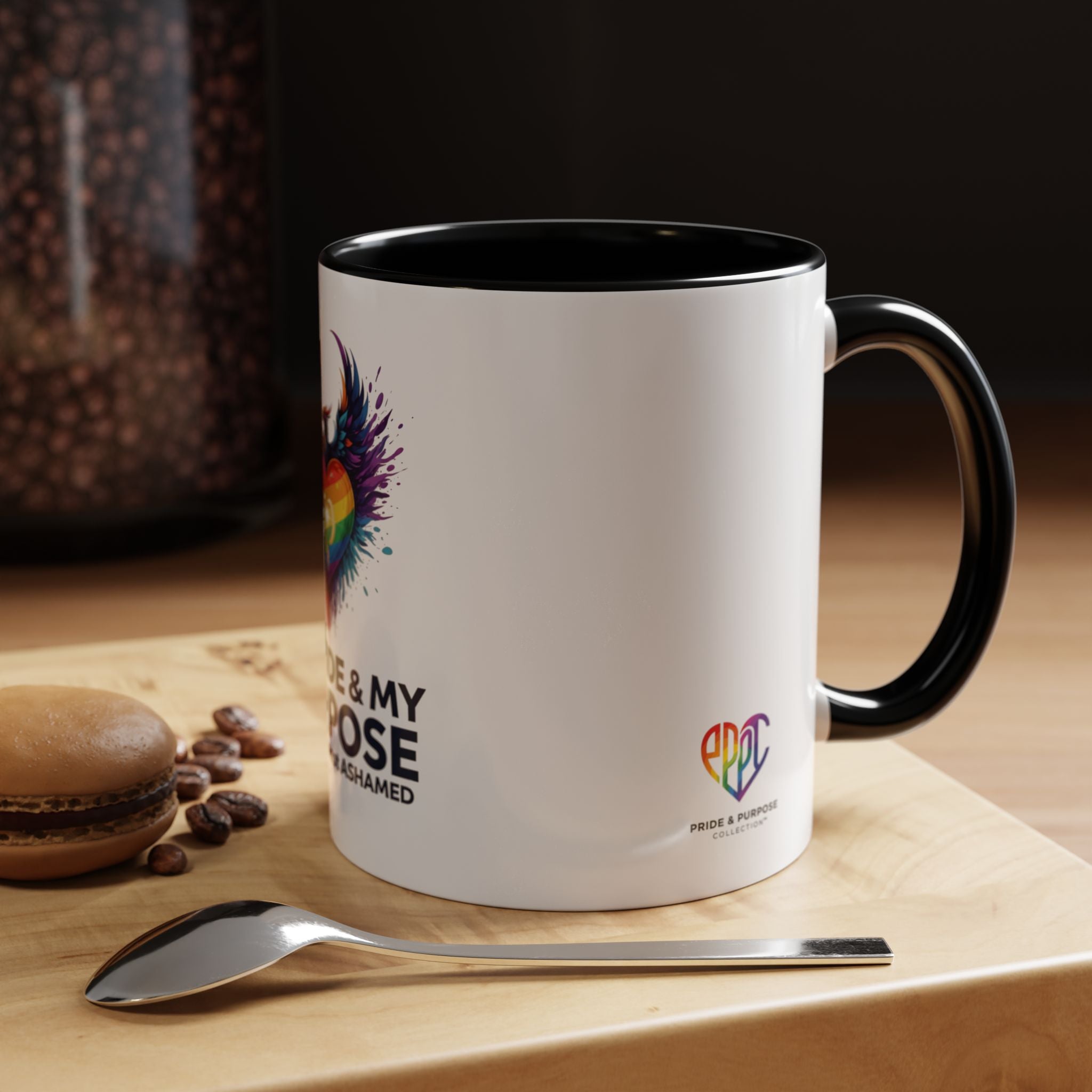 My Pride & My Purpose™ Premium Accent Coffee Mug | LGBTQ+ Pride Drinkware