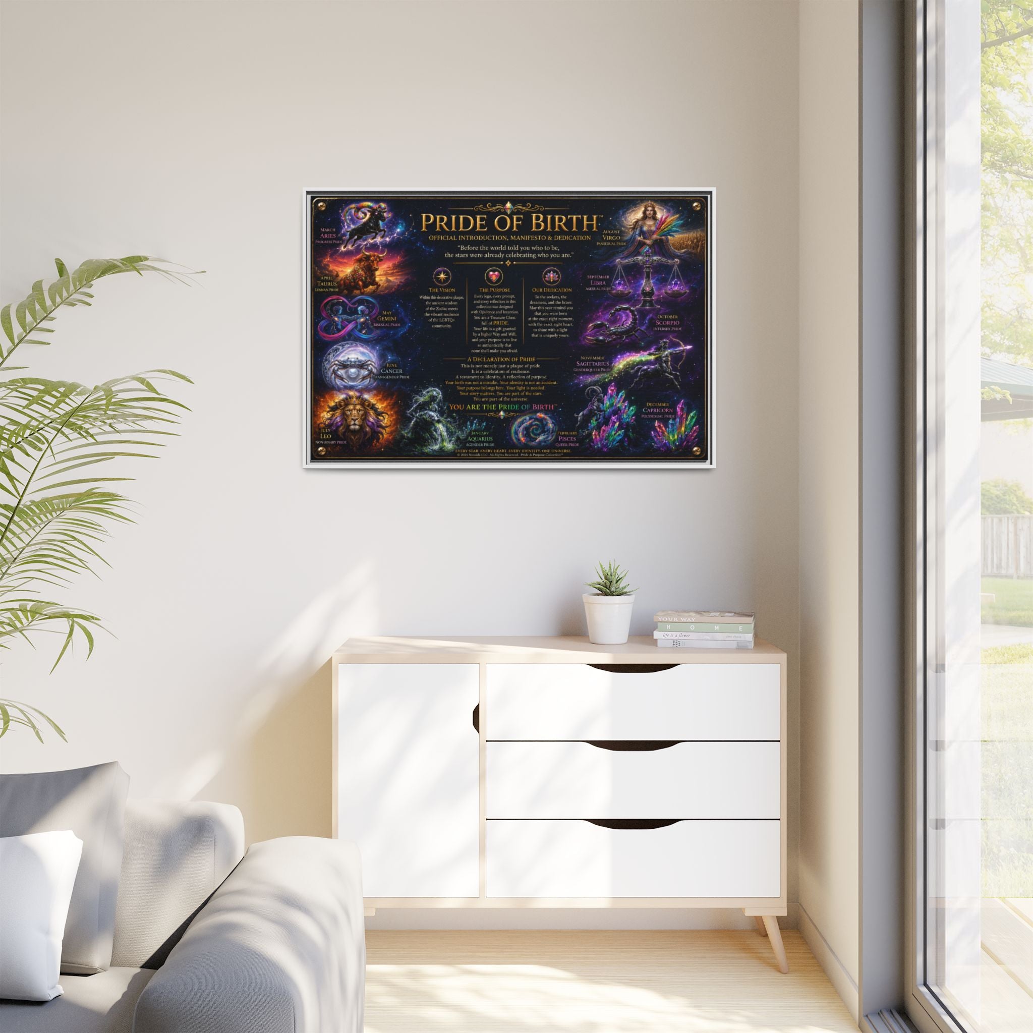 "Pride of Birth™ – Signature Legacy Canvas"™  Matte Canvas Framed Art
