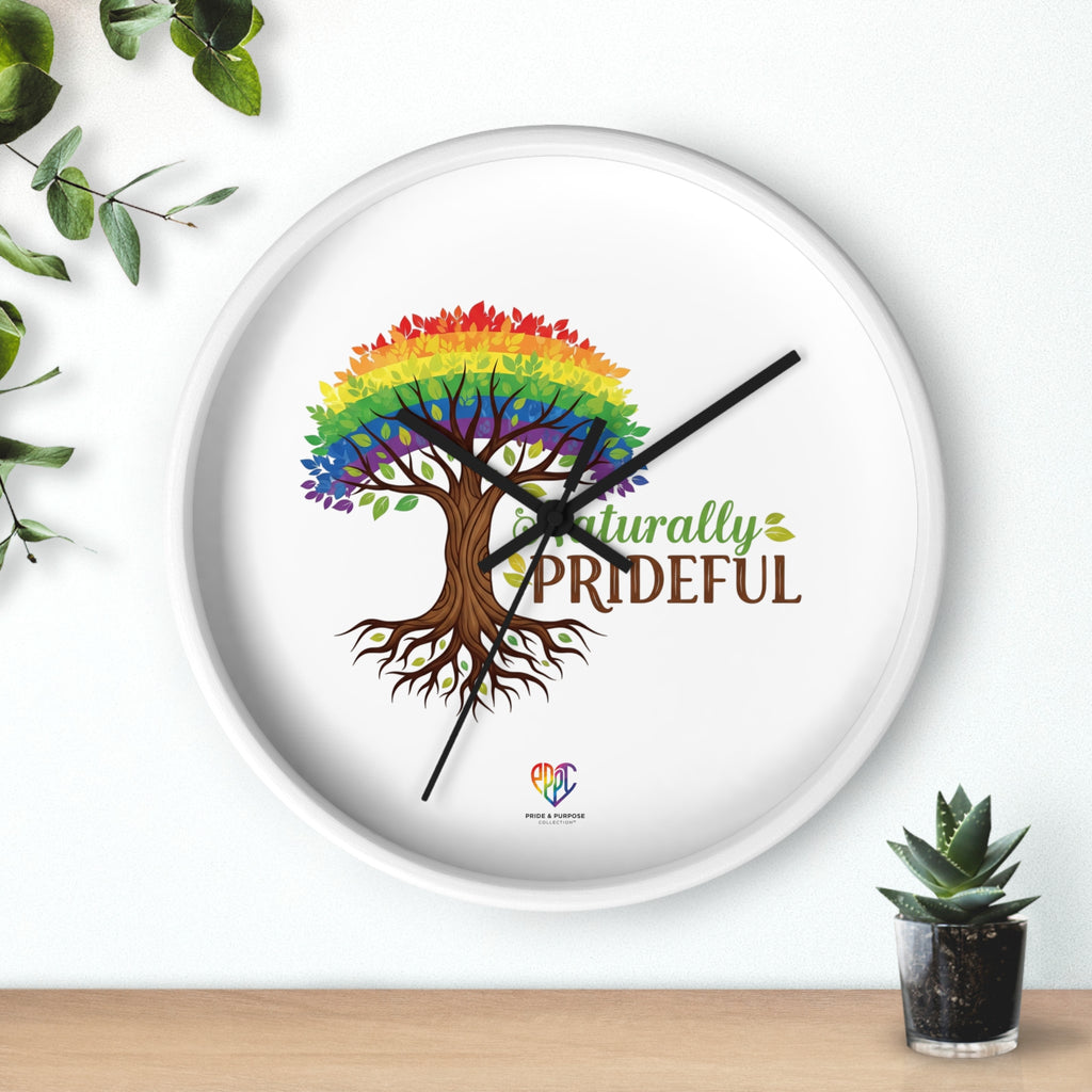 Naturally Prideful™ Rainbow Tree Inspirational Wall Clock
