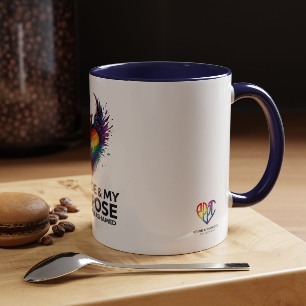 My Pride & My Purpose™ Premium Accent Coffee Mug | LGBTQ+ Pride Drinkware