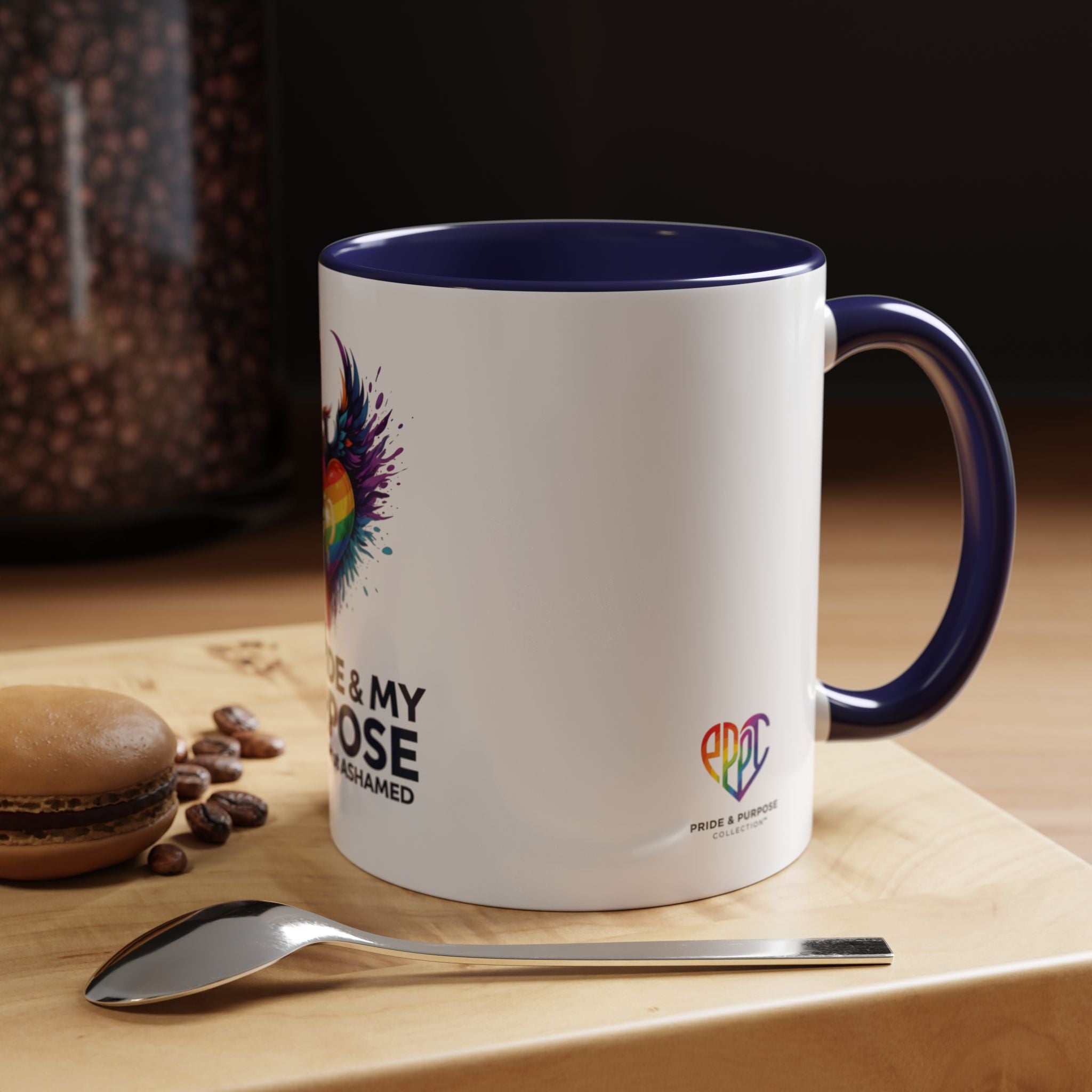 My Pride & My Purpose™ Premium Accent Coffee Mug | LGBTQ+ Pride Drinkware
