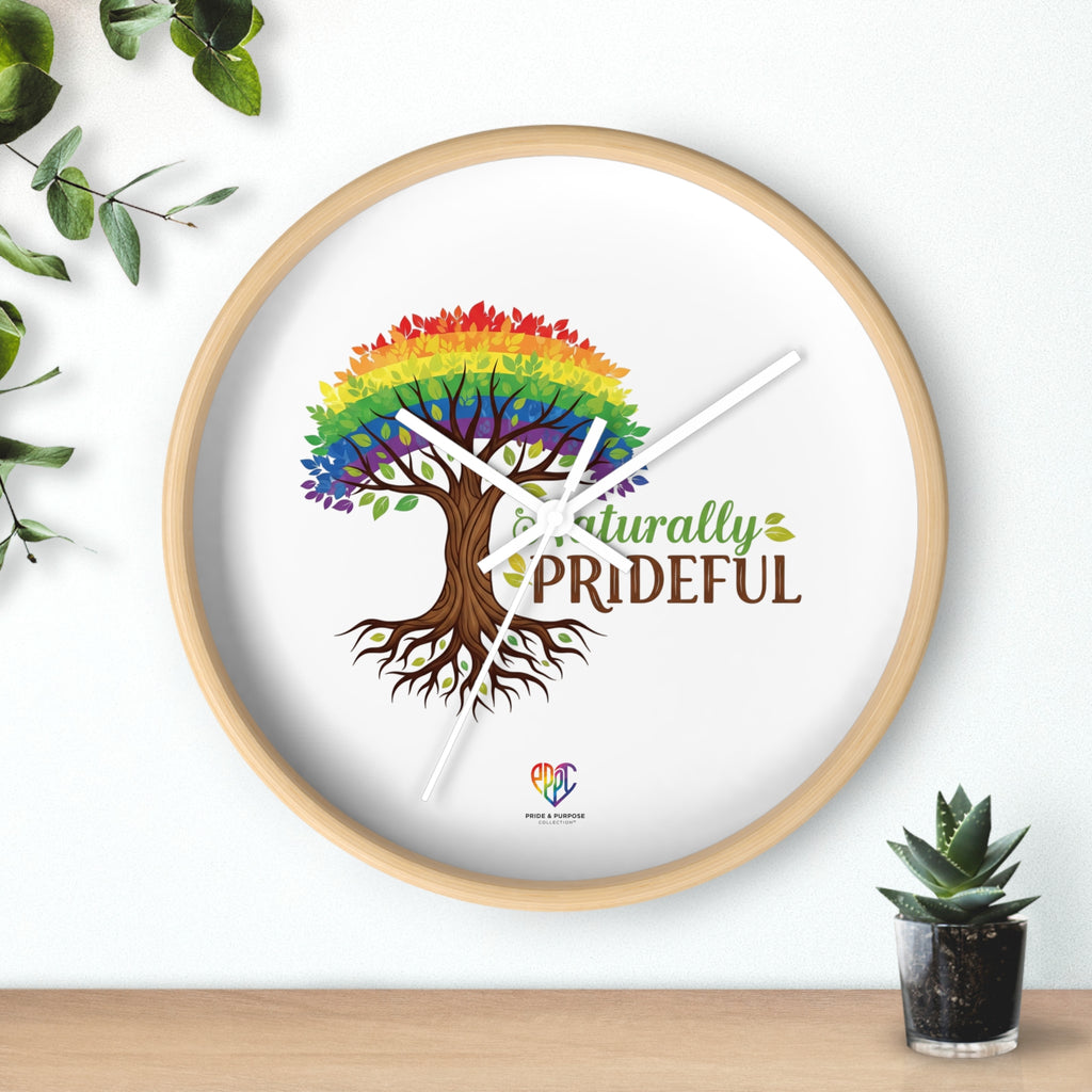 Naturally Prideful™ Rainbow Tree Inspirational Wall Clock