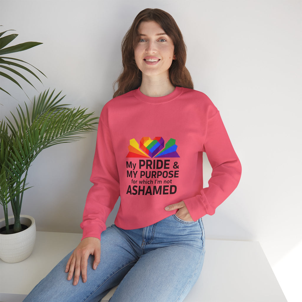 My Pride & My Purpose™ Heavy Blend Crewneck Sweatshirt | LGBTQ+ Pride