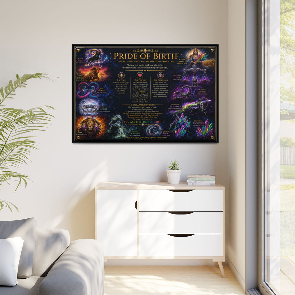 "Pride of Birth™ – Signature Legacy Canvas"™  Matte Canvas Framed Art